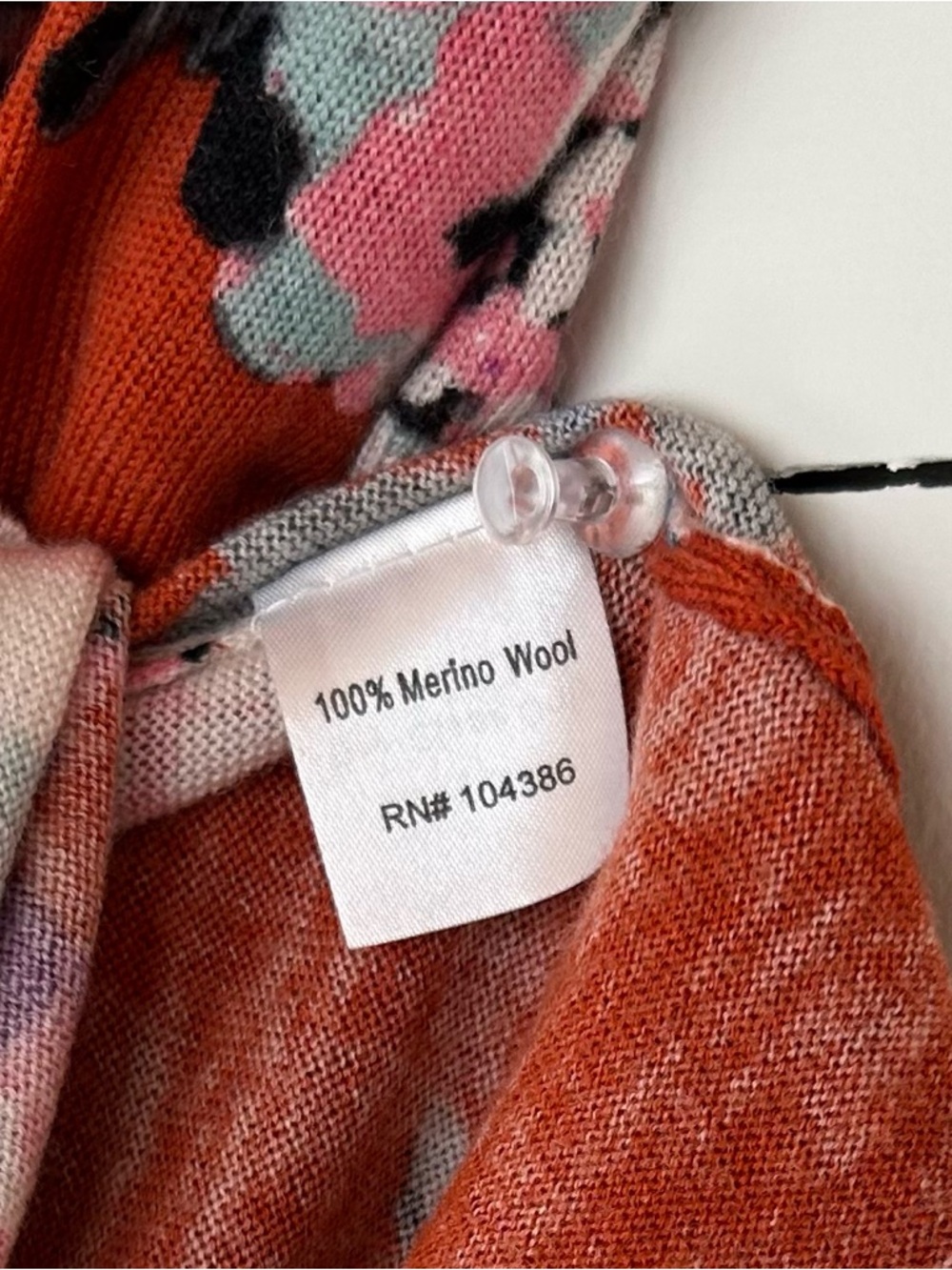 Garnet Hill Burnt Orange Cardigan Sweater, Size Small - Picture 5 of 8